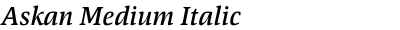 Askan Medium Italic